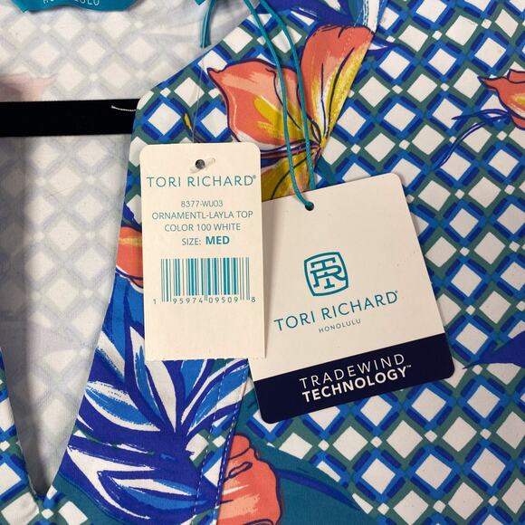 Tori Richard Womens M Ornamental Layla Top Hawaiian All Over Print - Picture 4 of 5